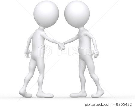 3d Close-up two businessmen shaking hands 9805422