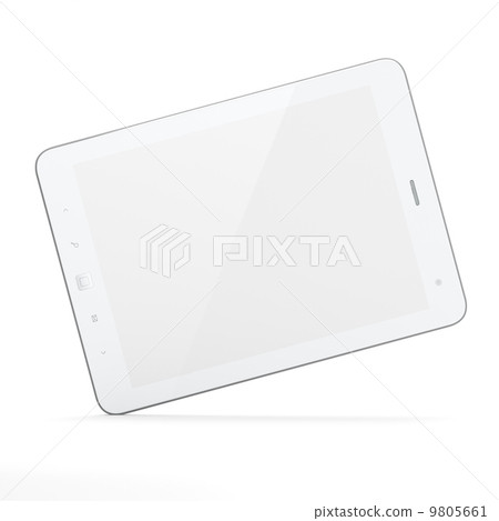 Beautiful white tablet pc on white background 9805661