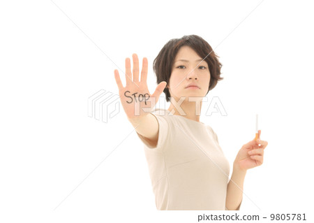 A woman recommending smoking cessation A woman recommending smoking cessation 9805781
