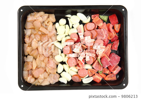 raw chicken meat with vegetable raw chicken meat with vegetable 9806213