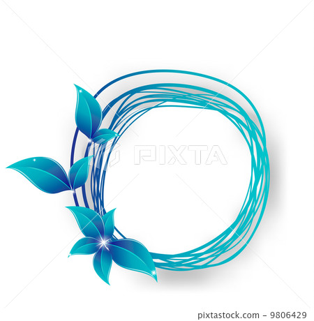 leaves in the form of abstract banner 9806429