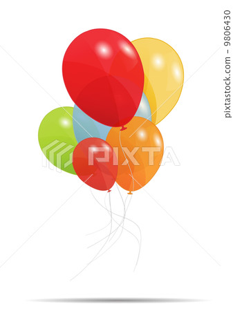 Gift card with balloons vector illustration Gift card with balloons vector illustration 9806430