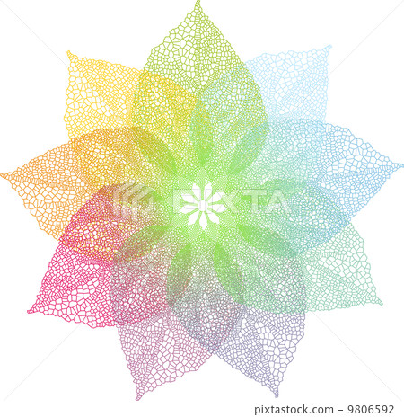 colorful spring leaves flower, vector colorful spring leaves flower, vector 9806592