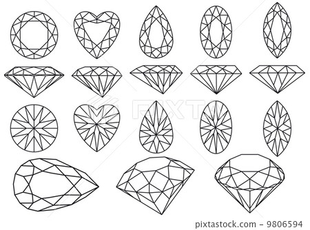 vector diamond set 9806594