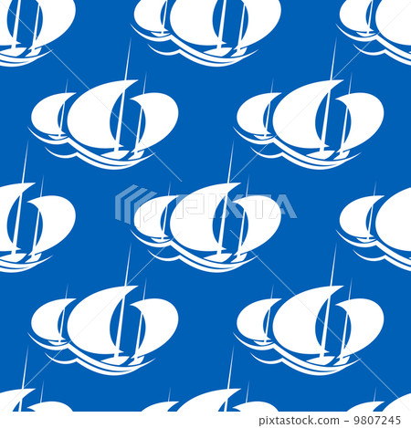 Racing yachts seamless pattern Racing yachts seamless pattern 9807245
