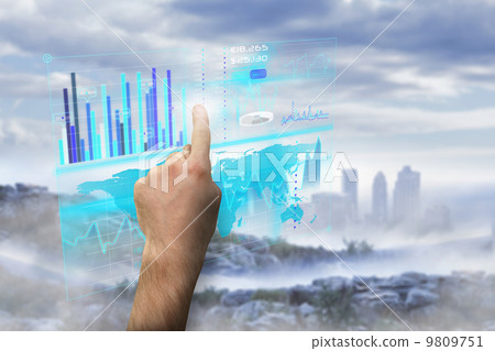 Composite image of hand pointing Composite image of hand pointing 9809751