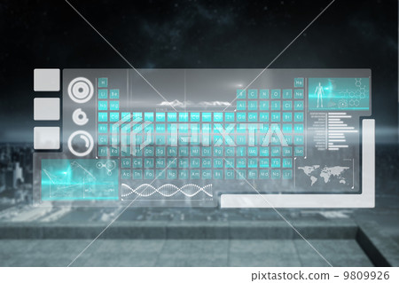 Composite image of keyboard interface-插圖素材 [9809926] - PIXTA圖庫