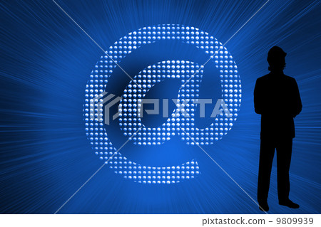 Composite image of shiny futuristic icon 9809939