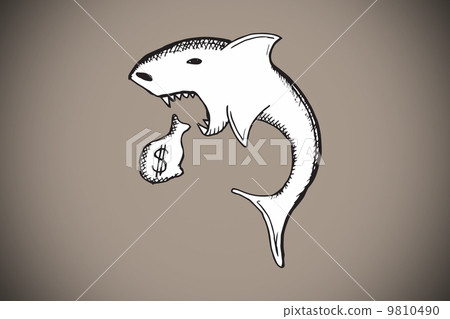 Composite image of loan shark doodle 9810490