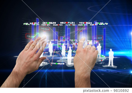 Composite image of hands pointing and presenting Composite image of hands pointing and presenting 9810892