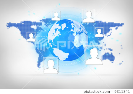 Composite image of global technology background 9811841