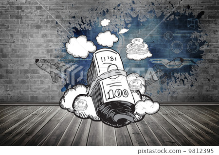 Composite image of profit doodle 9812395