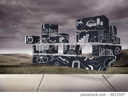 Composite image of brainstorm on abstract screen - Stock Illustration ...