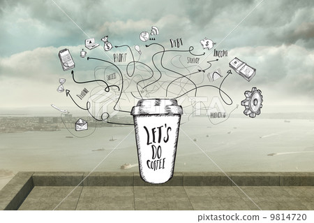Composite image of business doodles Composite image of business doodles 9814720