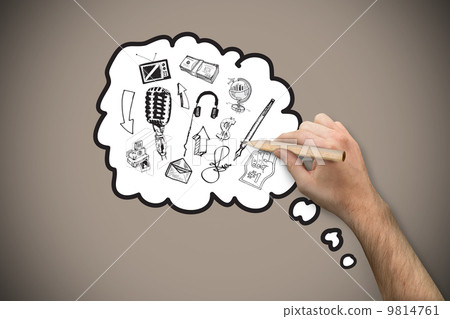 Composite image of hand holding a pencil Composite image of hand holding a pencil 9814761