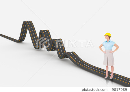 Composite image of serious attractive architect posing Composite image of serious attractive architect posing 9817989