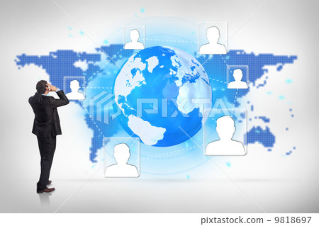 Composite image of stressed businessman with hands on head Composite image of stressed businessman with hands on head 9818697