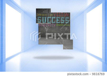 Composite image of success plan on abstract screen Composite image of success plan on abstract screen 9818769