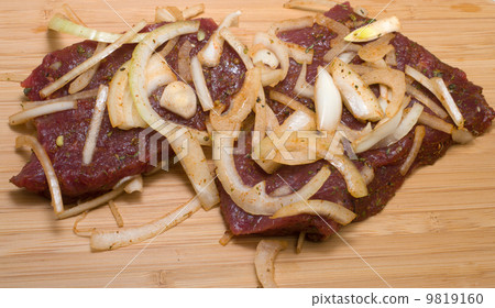 Marinated meat. 9819160