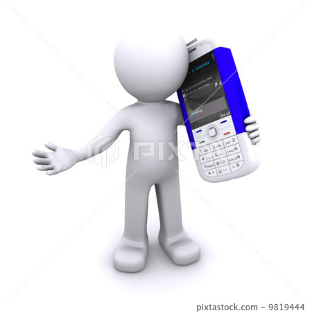 Calling 3d character Calling 3d character 9819444