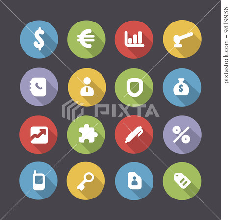 Flat Icons For Business 9819936