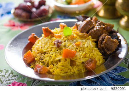 arab rice meat food with pilaf 9820091