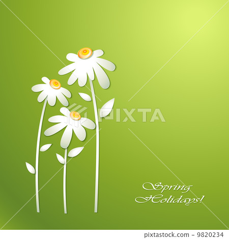 Spring flowers invitation template card. Spring flowers invitation template card. 9820234