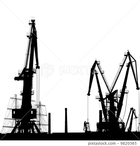 Port Crane Silhouette 9820365