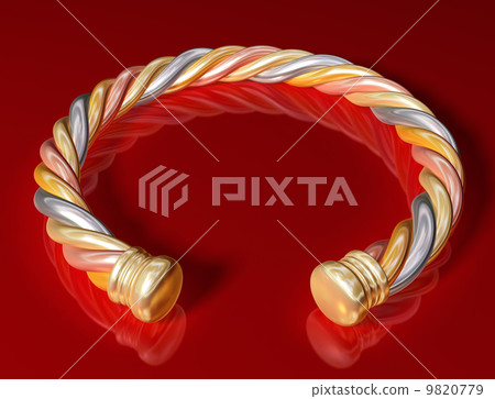 Gold Twist Bangle 9820779