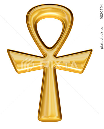 Isolated Egyptian Ankh 9820794
