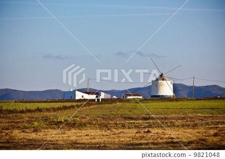 Portugal Rural Landscape with Old Windmill Portugal Rural Landscape with Old Windmill 9821048