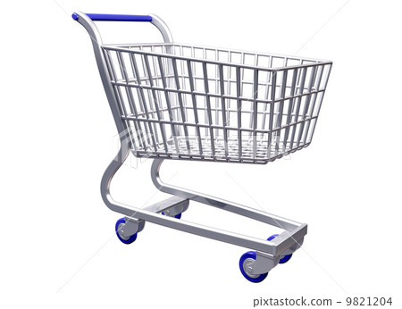 Isolated Stylized shopping cart Isolated Stylized shopping cart 9821204