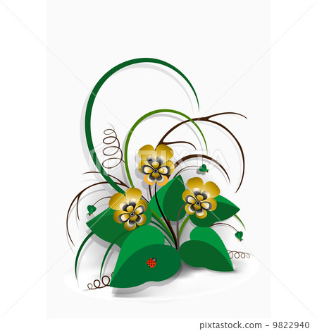 Delicate bouquet of yellow pansies on white background Delicate bouquet of yellow pansies on white background 9822940