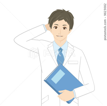 男性系列的白色外套 9823082