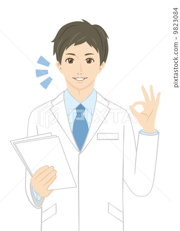 男性系列的白色外套 9823084