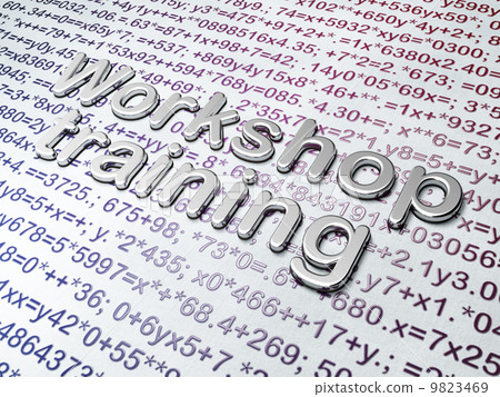 Education concept: Golden Workshop Training on Education background Education concept: Golden Workshop Training on Education background 9823469