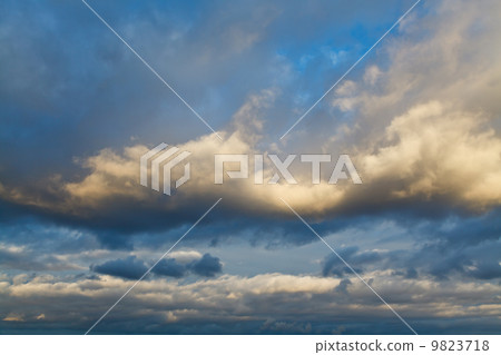 clouds in dark blue winter evening sky 9823718