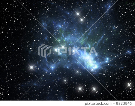 Blue space star nebula Blue space star nebula 9823945