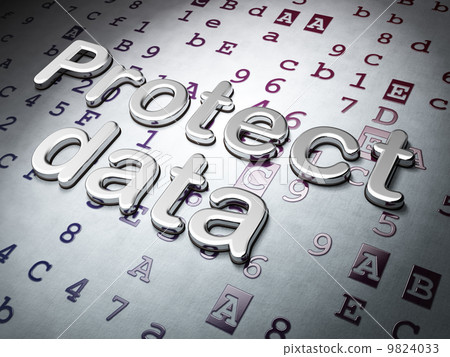 Privacy concept:  Protect Data on Hexadecimal Code background 9824033