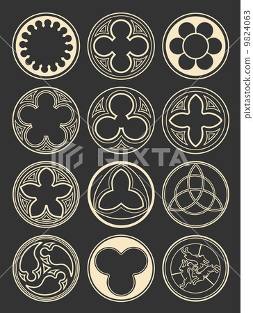Element windows in gothic style Element windows in gothic style 9824063