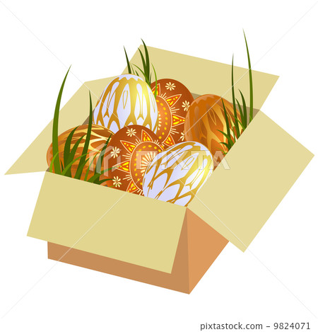 Easter eggs in a box 9824071