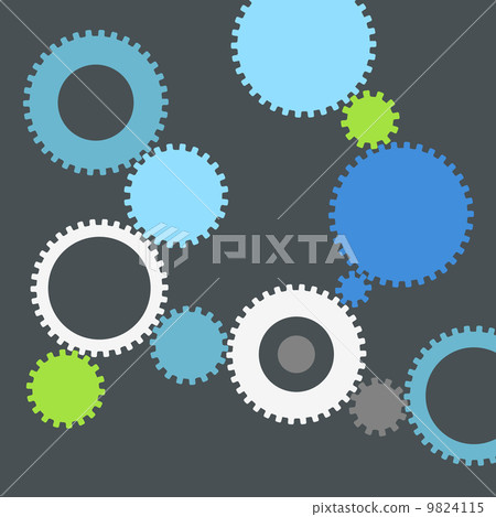 Flat design gear abstract background - Stock Illustration [9824115] - PIXTA