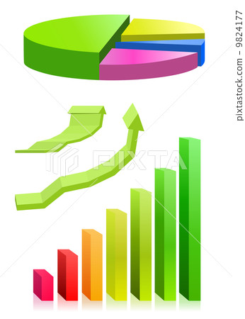Pie chart and bar graph 9824177