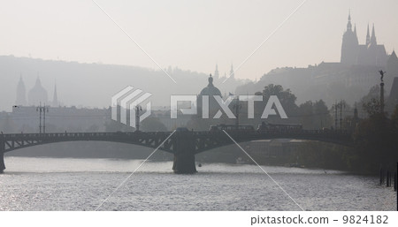Fog silhouettes in Prague Fog silhouettes in Prague 9824182