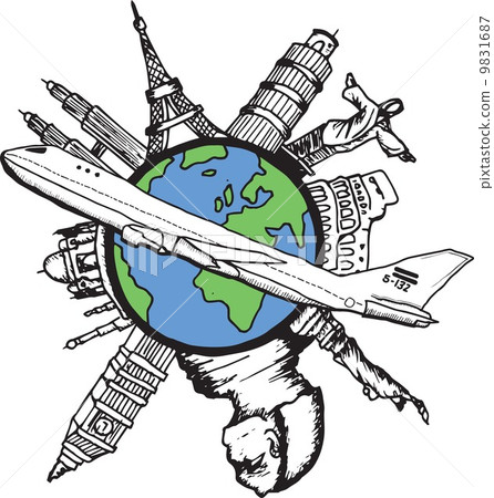 Aviation and travel doodles Aviation and travel doodles 9831687
