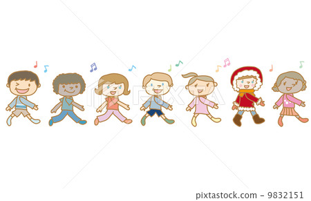 Children who march while singing Children who march while singing 9832151