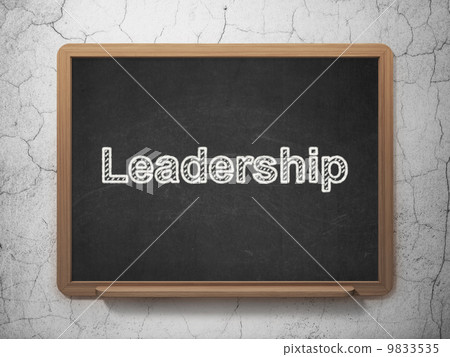 Business concept: Leadership on chalkboard background Business concept: Leadership on chalkboard background 9833535