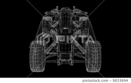 Quad bike, motorcycle, 3D model Quad bike, motorcycle, 3D model 9833694