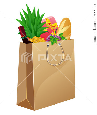 shopping bag with foods 9833995