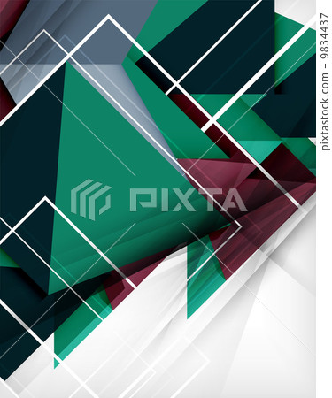 Geometrical colorful shapes abstract background 9834437